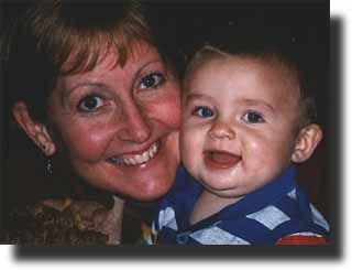 Breck and mommy on Halloween night (Ann Arbor)