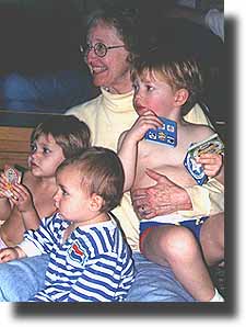 Reading nursery ryhmes with Grandma